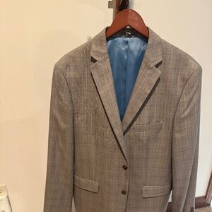 Johnston & Murphy Gray Plaid Blazer